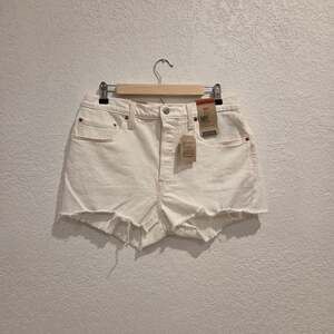 Levi's Women's 501 High Rise White Denim Shorts